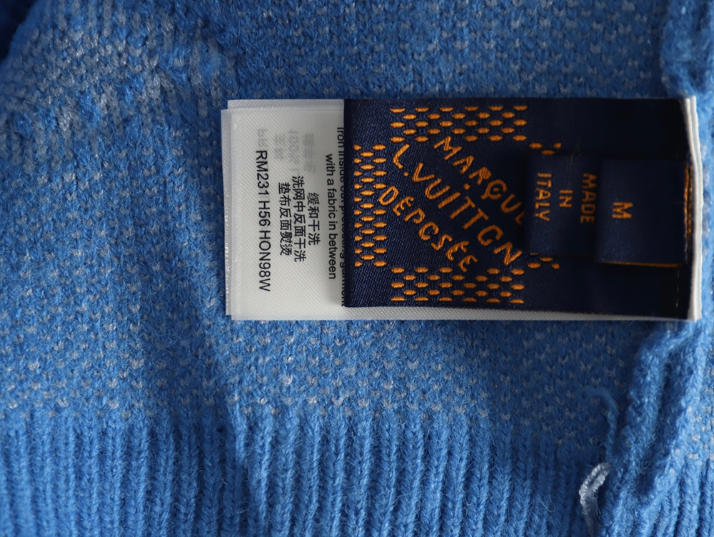 Louis Vuitton jacquard four-leaf clover logo crewneck sweater