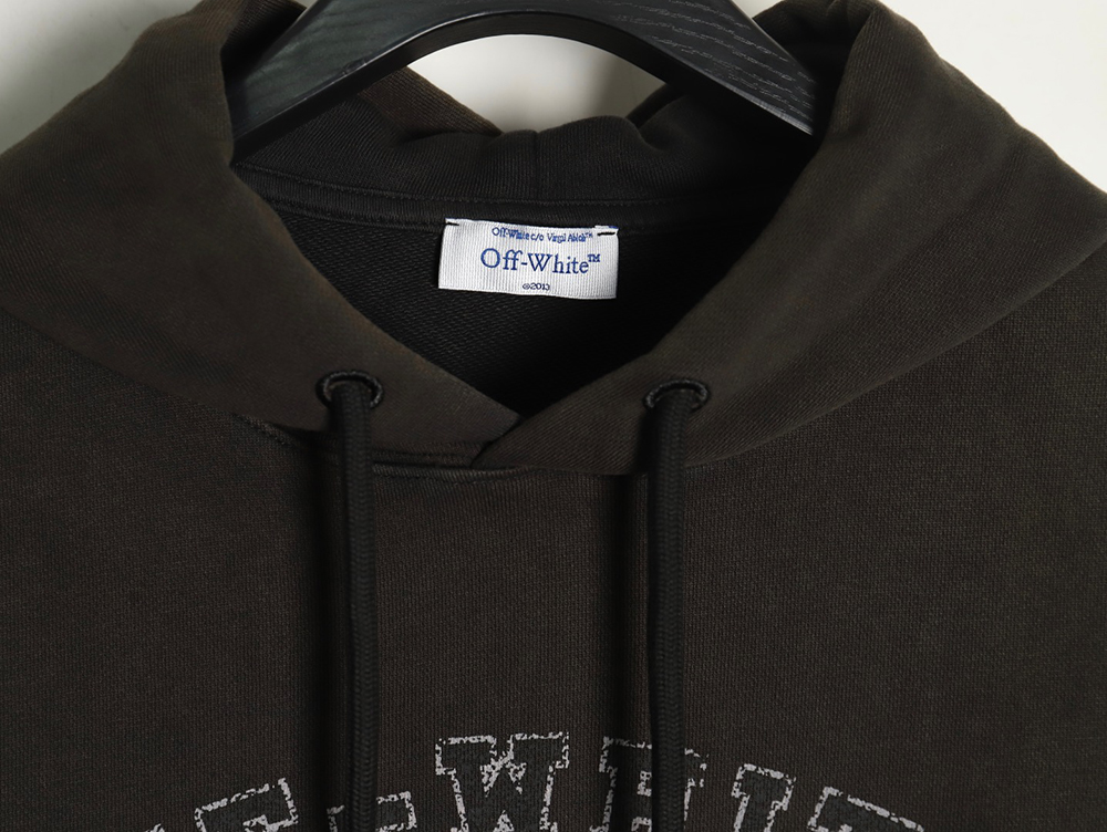 Off-white washed religious hoodie