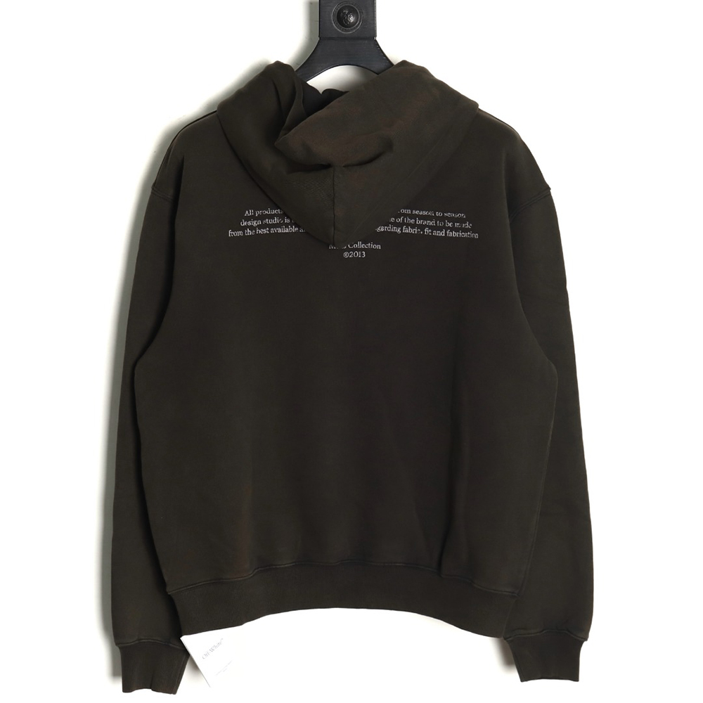 Off-white washed religious hoodie