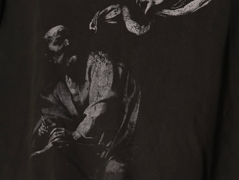 Off-white washed old man print hoodie