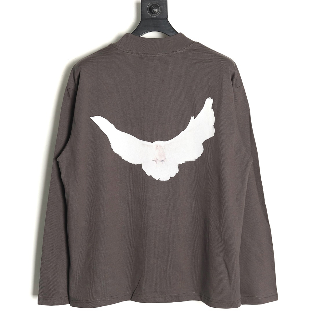 Yeezy & Gap & Balenciaga joint peace dove theme long-sleeved T-shirt TSK1