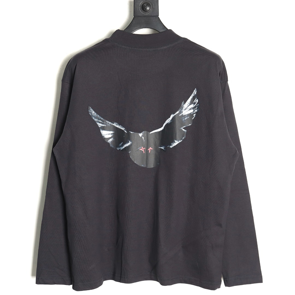 Yeezy & Gap & Balenciaga joint peace dove theme long-sleeved T-shirt TSK2