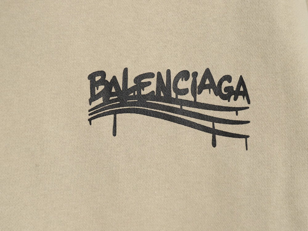Balenciaga spoof graffiti letter logo print hooded sweatshirt