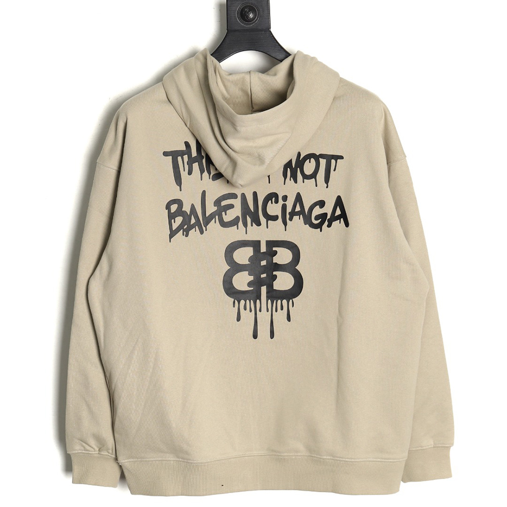 Balenciaga spoof graffiti letter logo print hooded sweatshirt