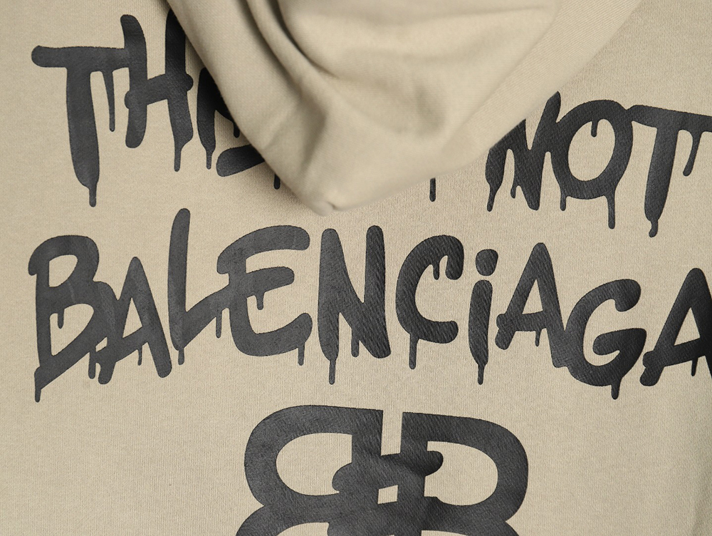 Balenciaga spoof graffiti letter logo print hooded sweatshirt