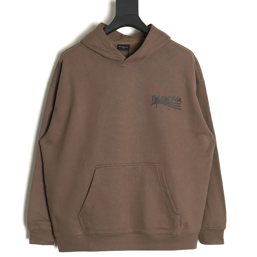Balenciaga spoof graffiti letter logo print hooded sweatshirt TSK1
