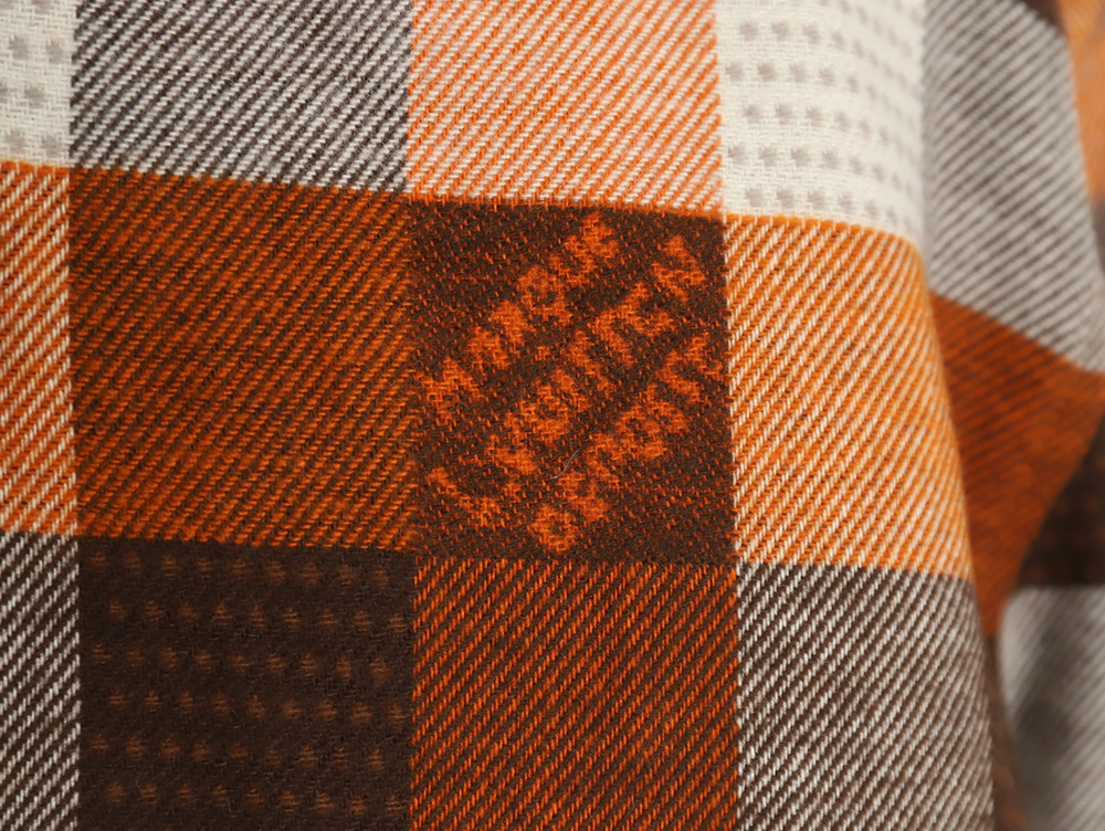 Louis Vuitton Orange Checkerboard Jacquard Flannel Shirt
