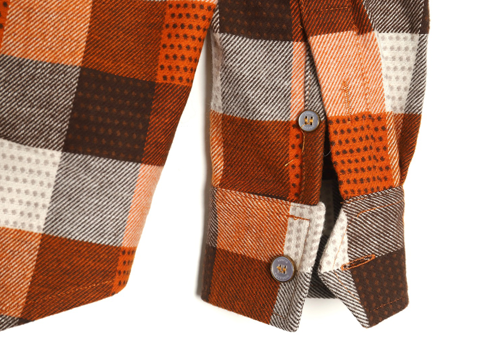 Louis Vuitton Orange Checkerboard Jacquard Flannel Shirt