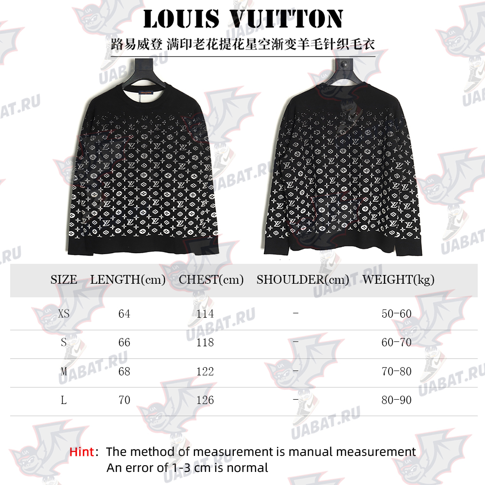 Louis Vuitton all over printed old flower starry sky gradient knitted sweater TSK1