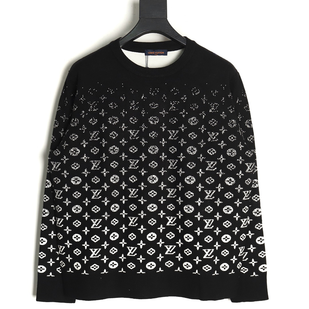 Louis Vuitton all over printed old flower starry sky gradient knitted sweater TSK1