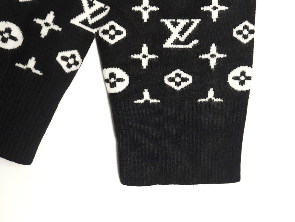 Louis Vuitton all over printed old flower starry sky gradient knitted sweater TSK1