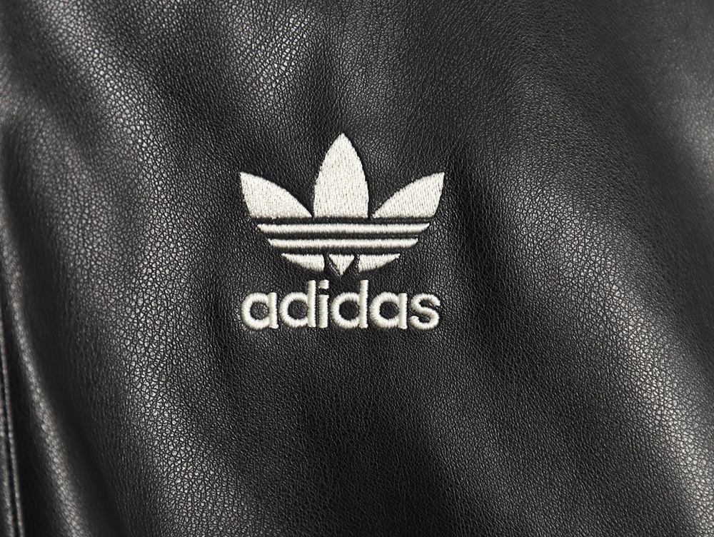 Adidas FEIFEI RUAN joint model clover lapel leather jacket
