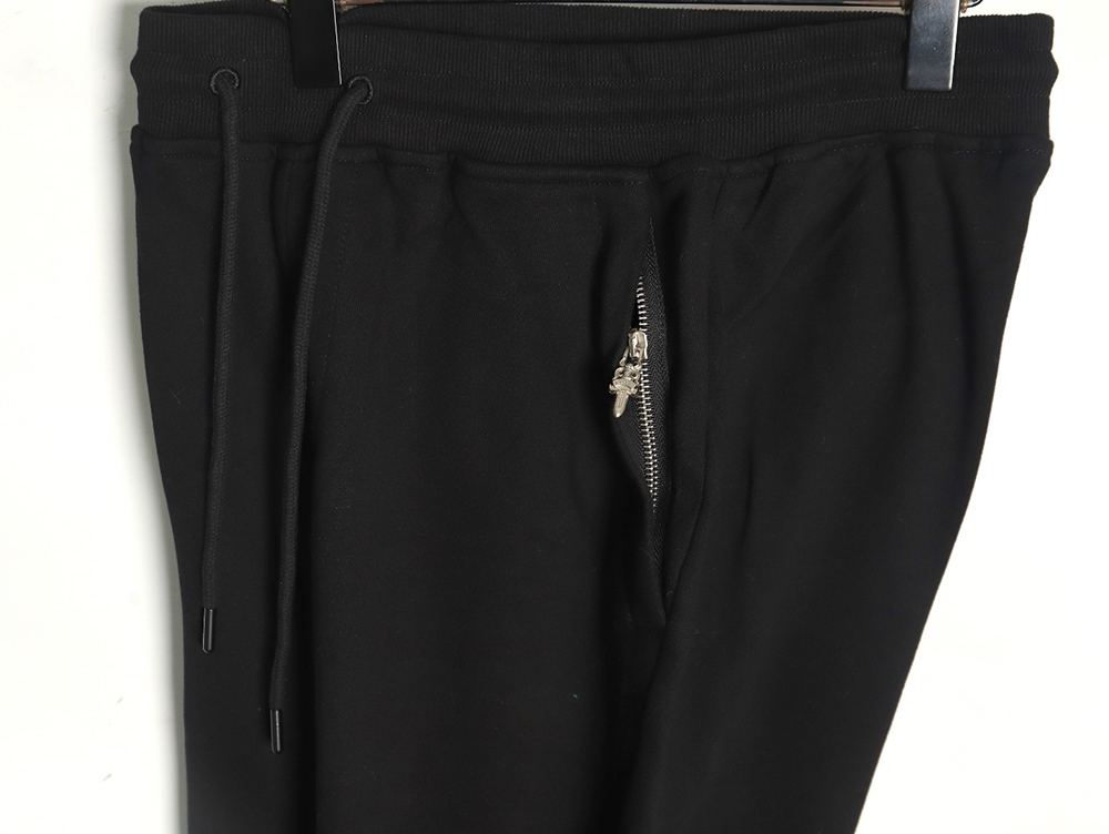 Chrome Heart leather cross logo trousers