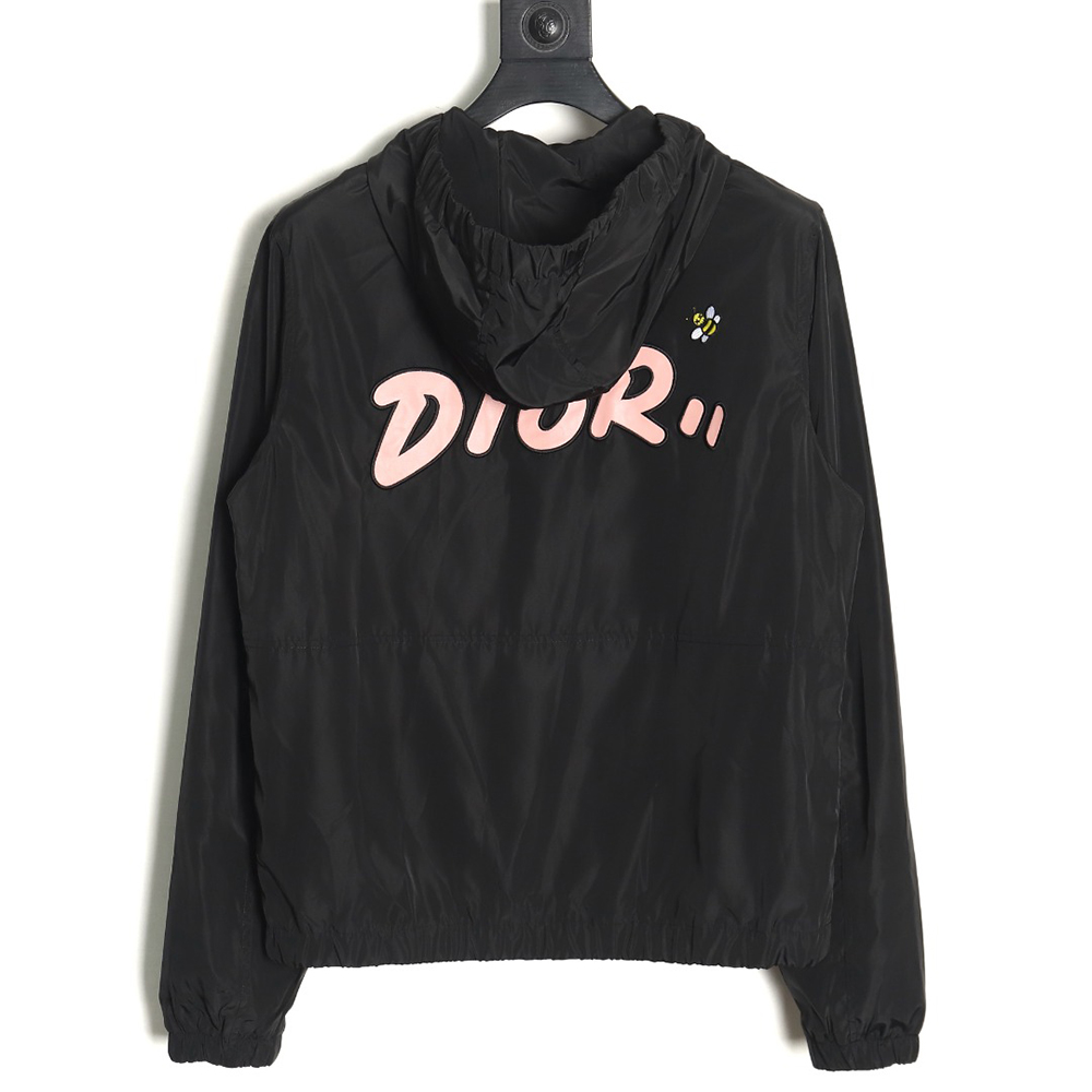 Dior embroidered letters small wasp hooded jacket TSK2