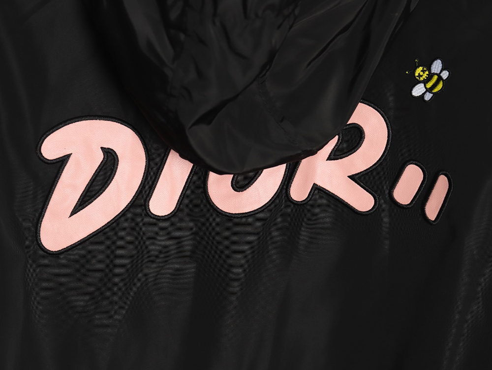 Dior embroidered letters small wasp hooded jacket TSK2