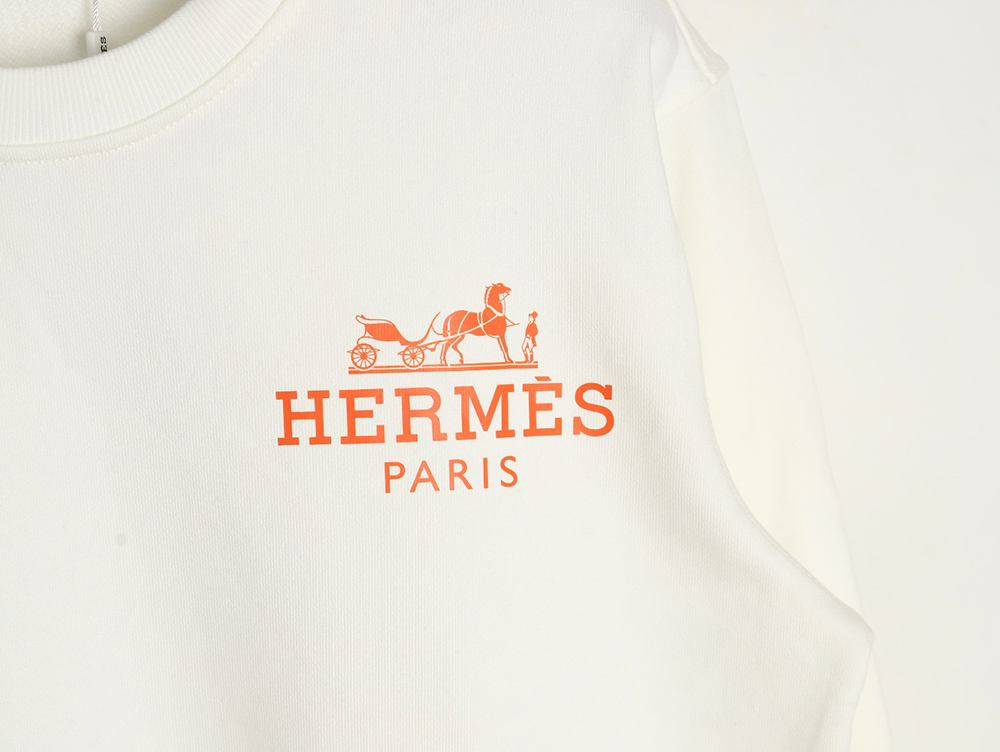 Hermes logo print crew neck sweatshirt