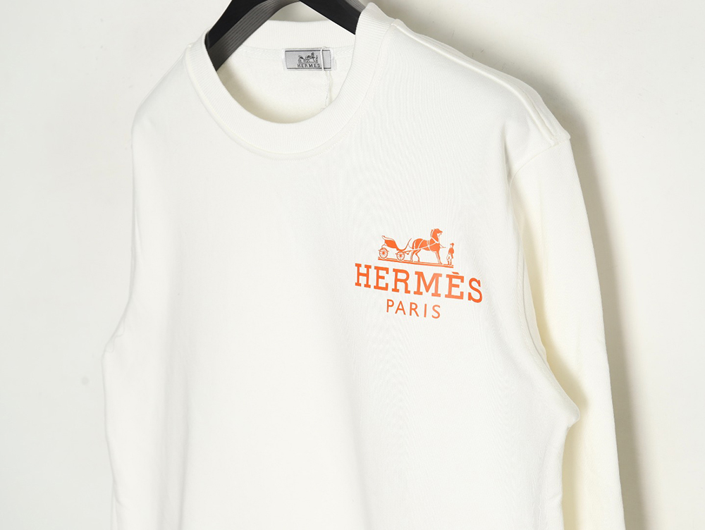Hermes logo print crew neck sweatshirt