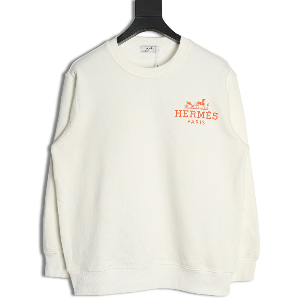 Hermes logo print crew neck sweatshirt