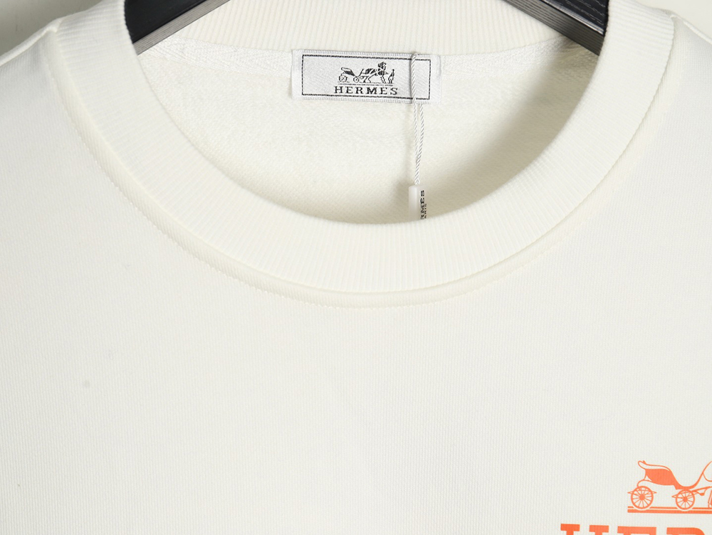 Hermes logo print crew neck sweatshirt