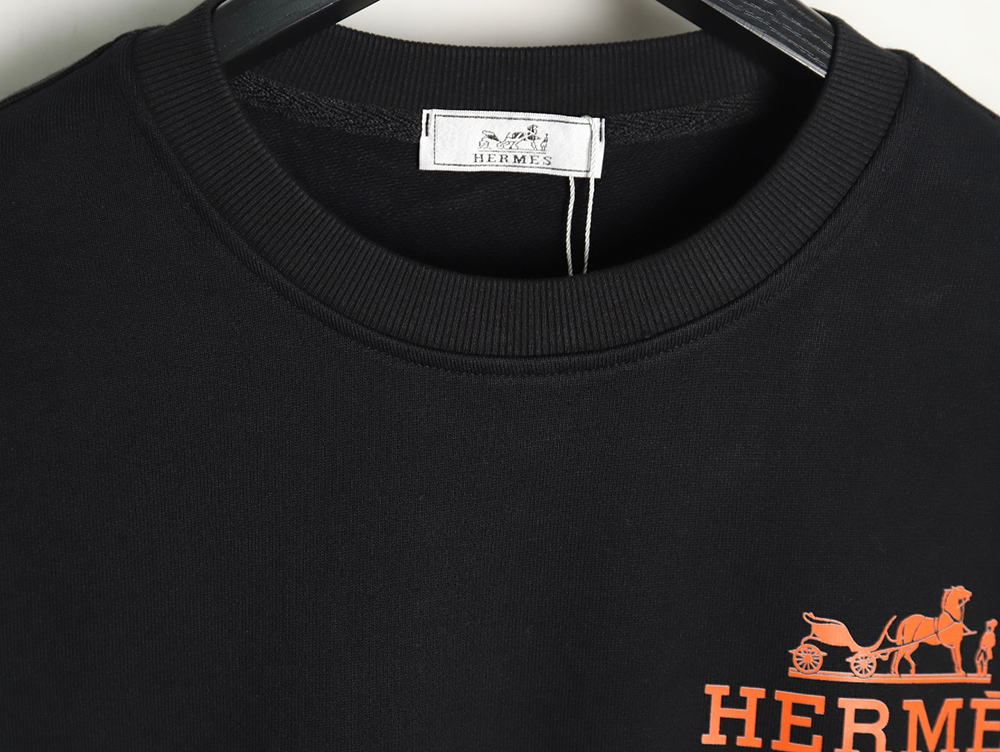 Hermes logo print crew neck sweatshirt TSK1
