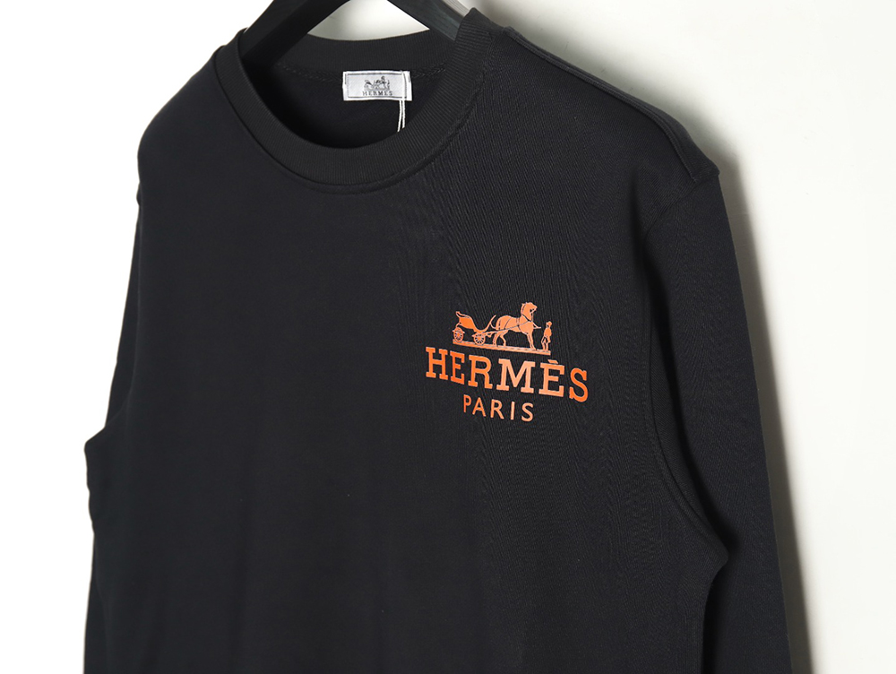 Hermes logo print crew neck sweatshirt TSK1