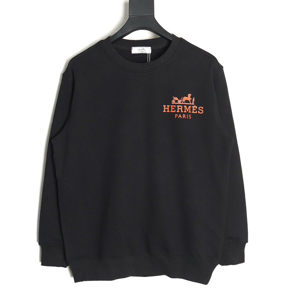 Hermes logo print crew neck sweatshirt TSK1