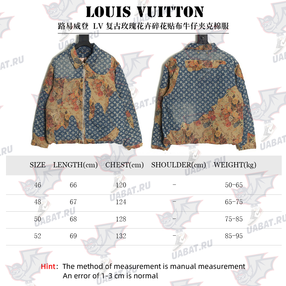 Louis Vuitton Vintage Rose Floral Patch Denim Jacket