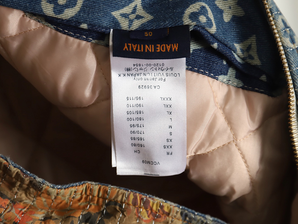 Louis Vuitton Vintage Rose Floral Patch Denim Jacket