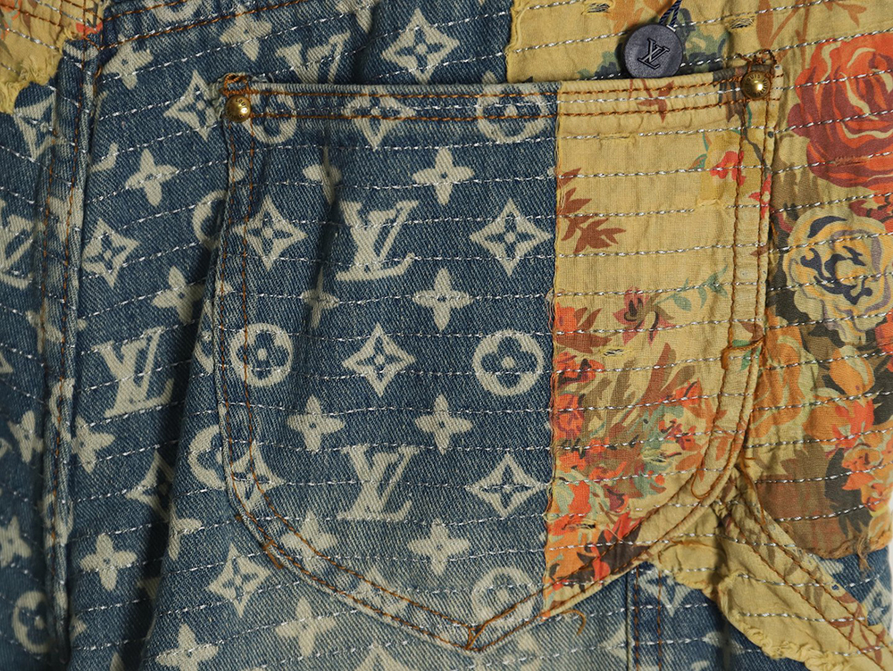 Louis Vuitton vintage rose denim trousers