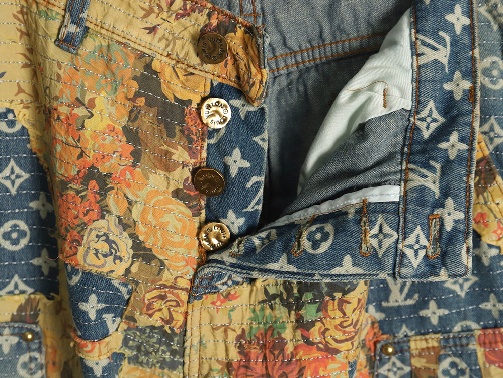 Louis Vuitton vintage rose denim trousers