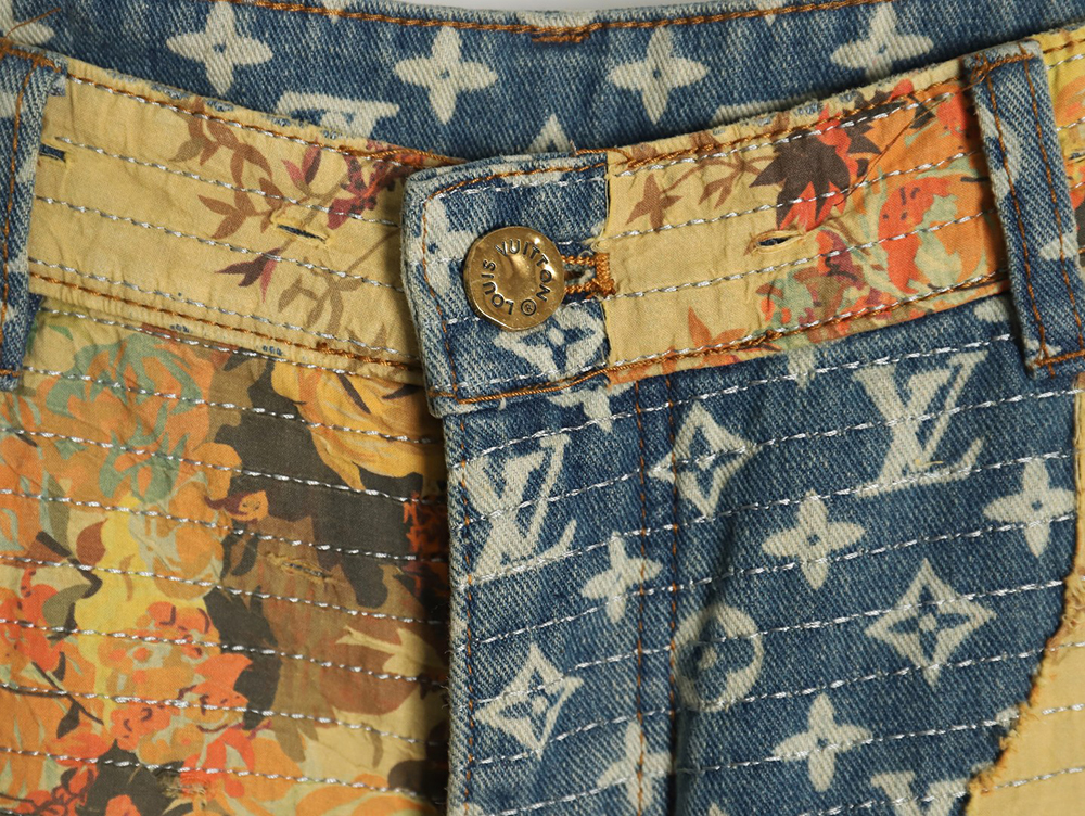 Louis Vuitton vintage rose denim trousers
