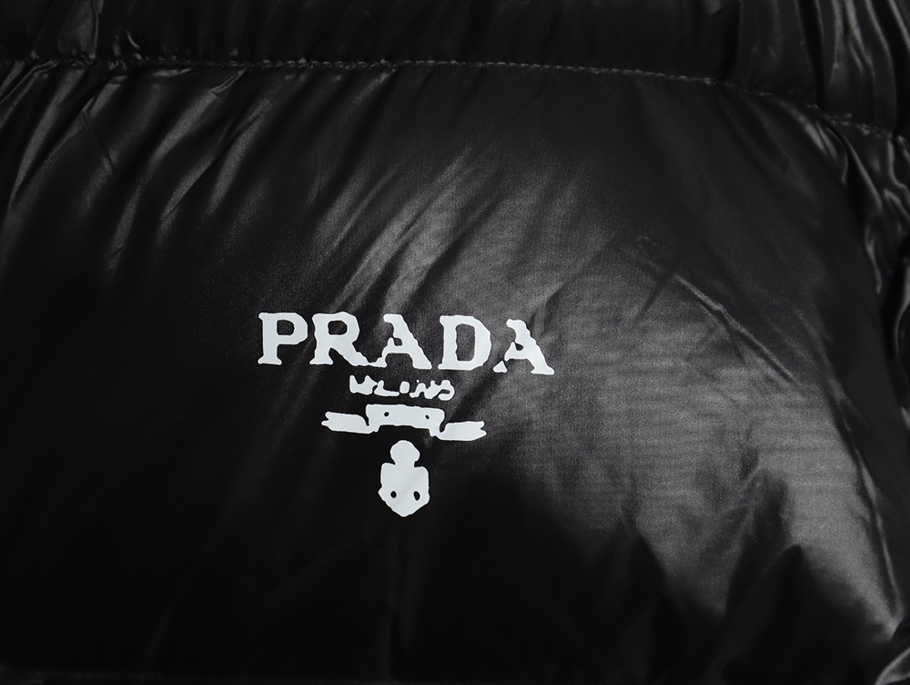 Prada glossy printed bread down jacket