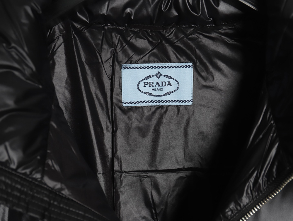 Prada glossy printed bread down jacket