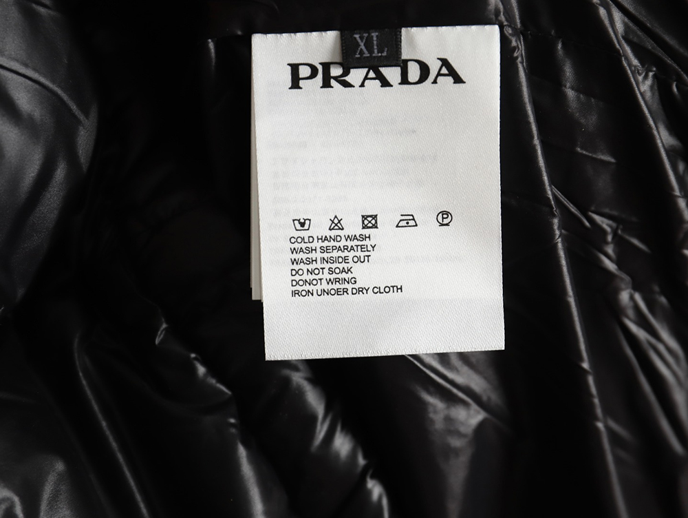 Prada glossy printed bread down jacket