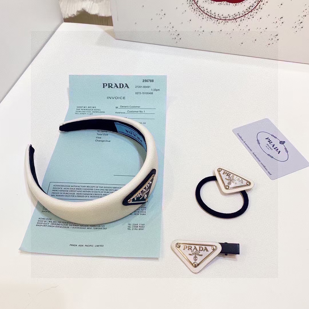 Prada Women Wide Nylon Headband
