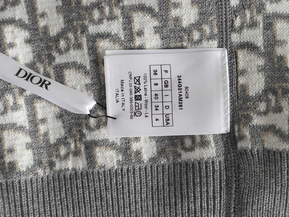 Dior presbyopia jacquard knitted cashmere double-sided jacket