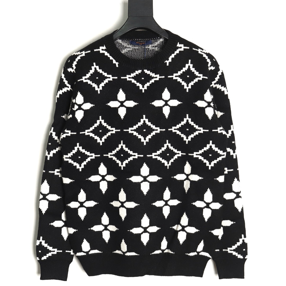Louis vuitton presbyopia all-over print double-thread jacquard sweater