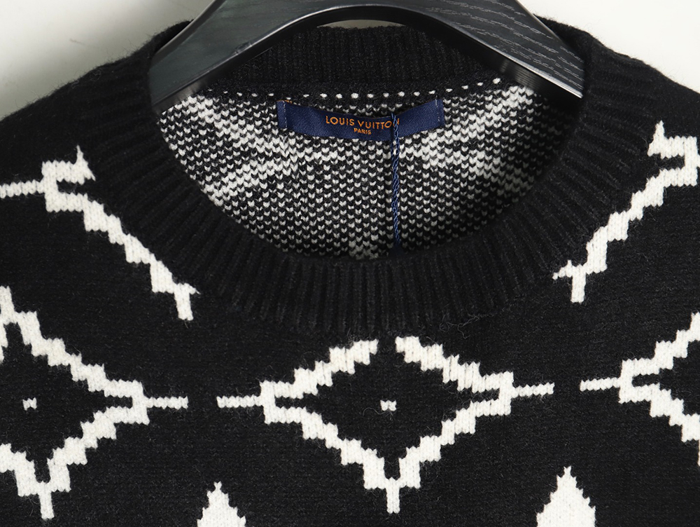 Louis vuitton presbyopia all-over print double-thread jacquard sweater