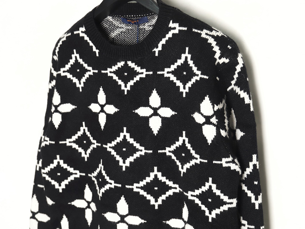 Louis vuitton presbyopia all-over print double-thread jacquard sweater