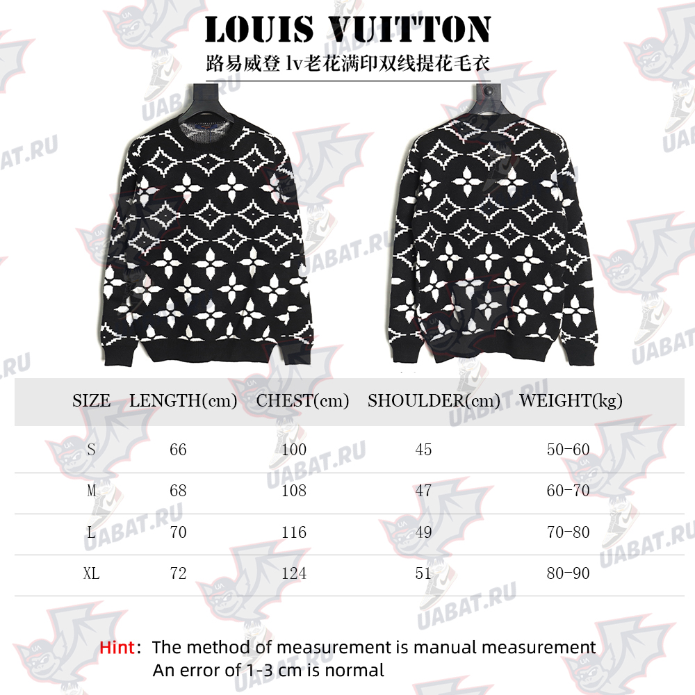 Louis vuitton presbyopia all-over print double-thread jacquard sweater