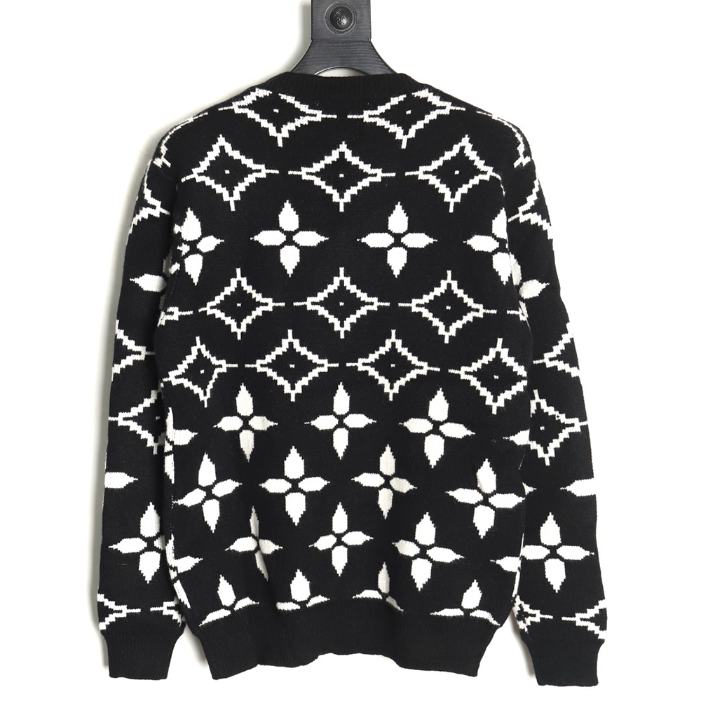 Louis vuitton presbyopia all-over print double-thread jacquard sweater