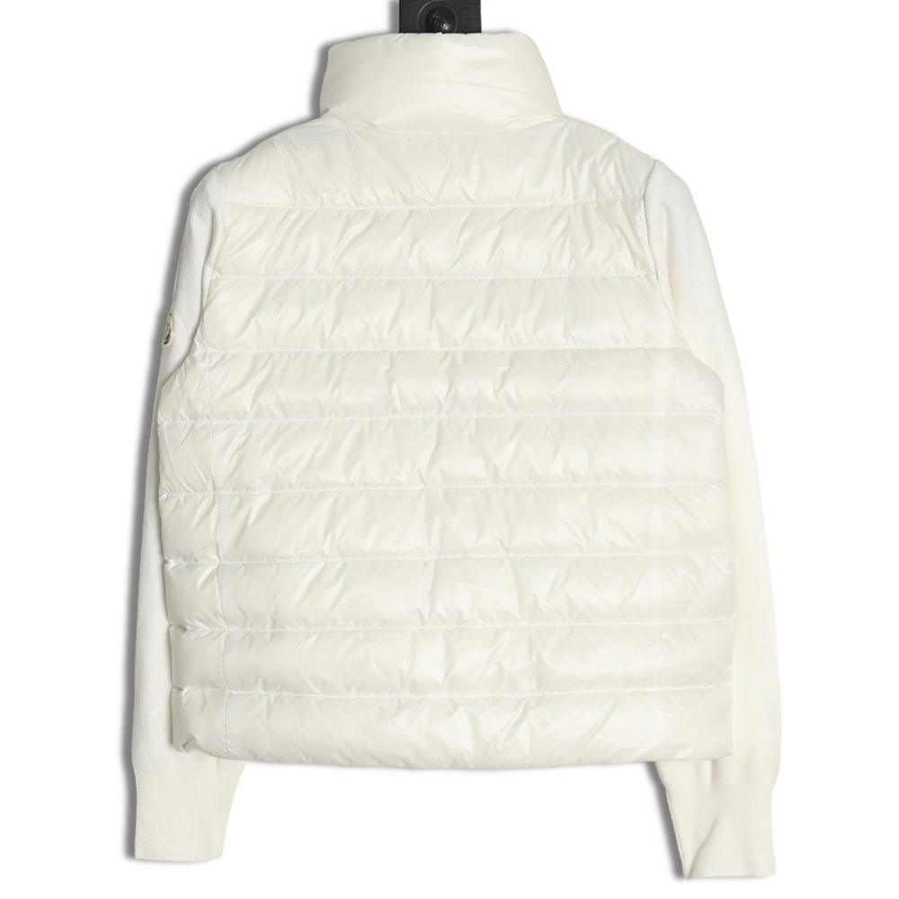 Moncler knitted stitching stand collar thin down jacket TSK1