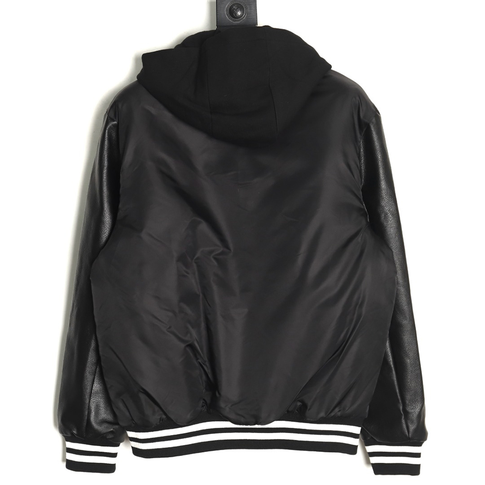 Prada removable hood regenerated nylon bomber jacket