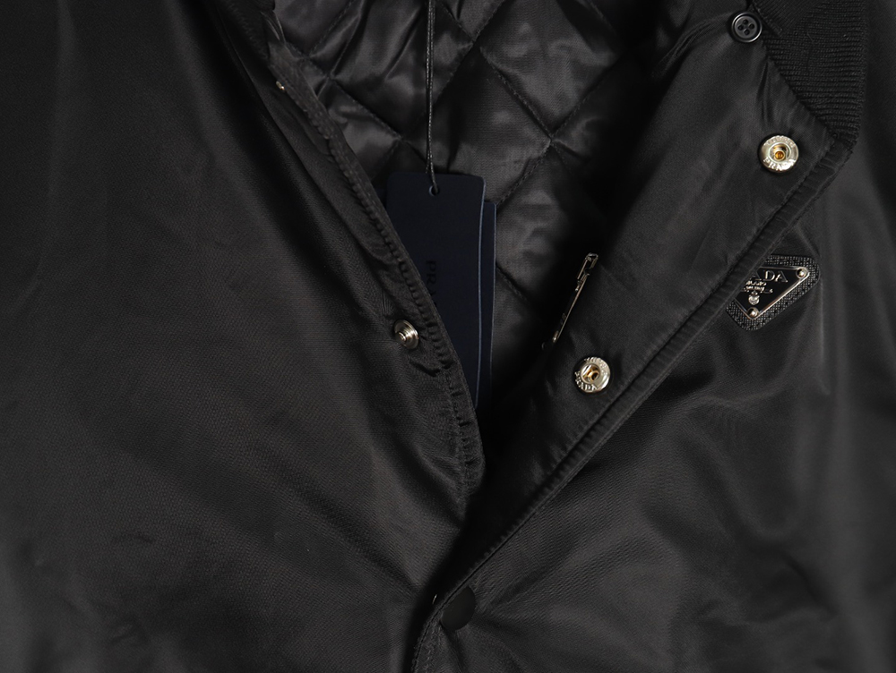 Prada removable hood regenerated nylon bomber jacket