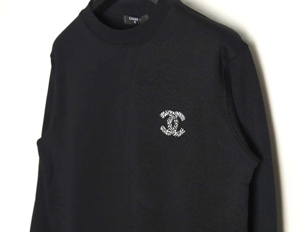 Chanel Double C woven embroidered crew neck sweatshirt TSK1