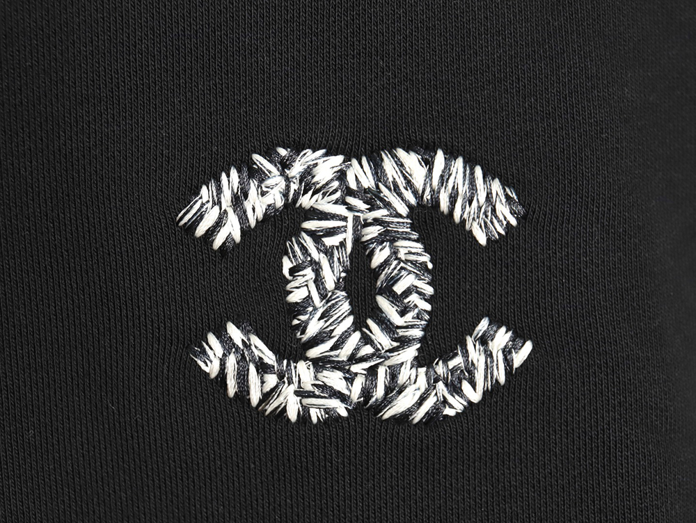 Chanel Double C woven embroidered crew neck sweatshirt TSK1