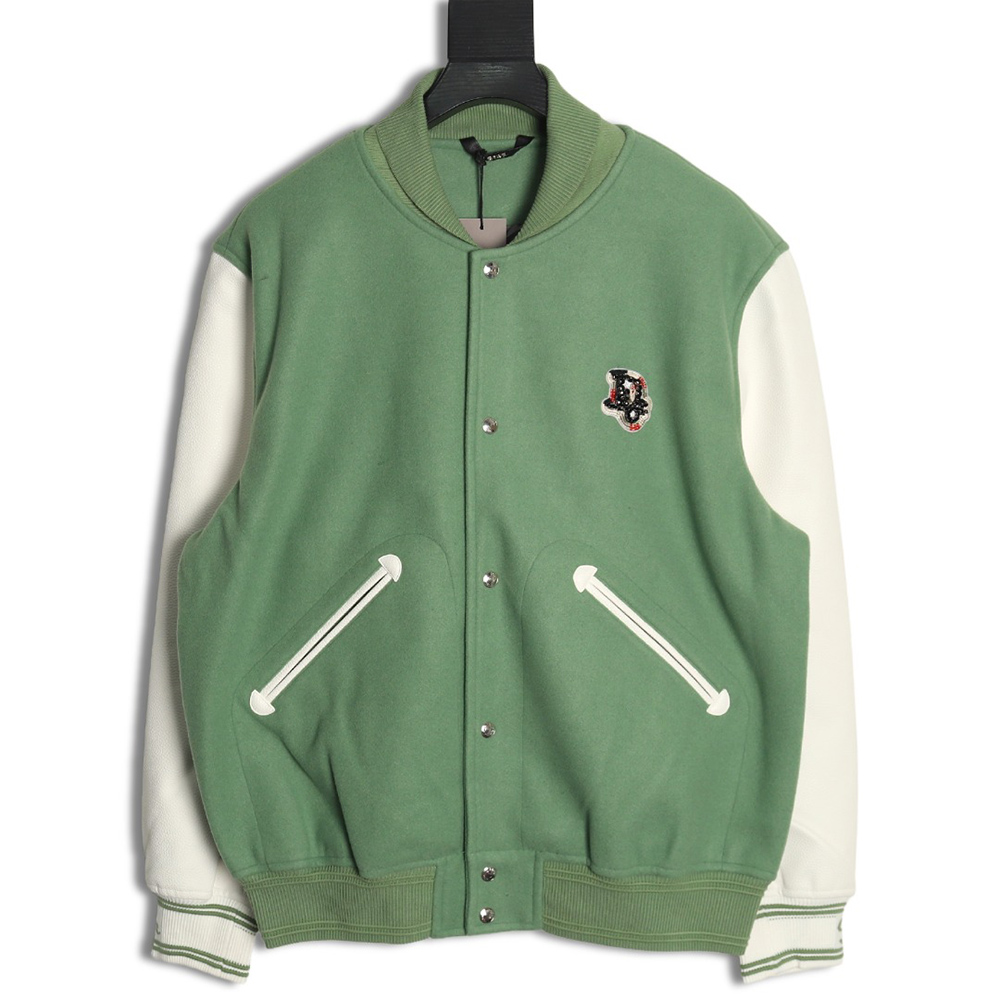 Dior beaded floral wool baseball jacket