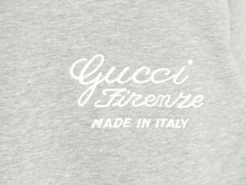 Gucci slogan embroidered crew neck sweatshirt