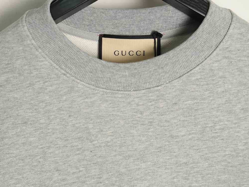 Gucci slogan embroidered crew neck sweatshirt