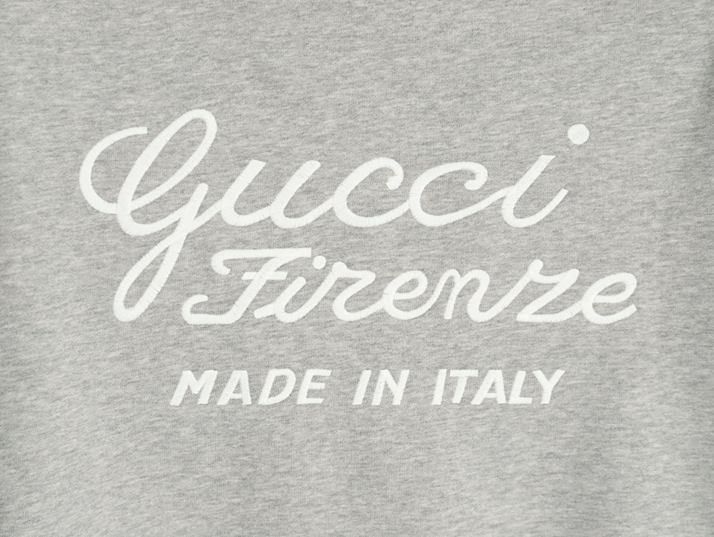 Gucci slogan embroidered crew neck sweatshirt